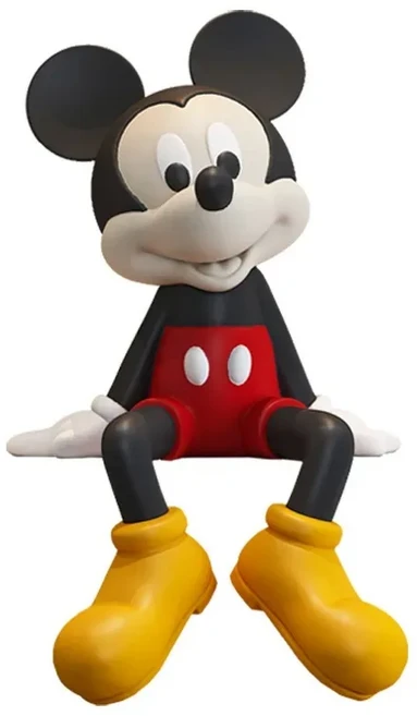 만화 미키 마우스 동상 레진 재질의 앉아있는 조각상 피규어 패션 브랜드 데스크탑 장식품 사무실 가정 인, 01 25cm, 07 29cm Red