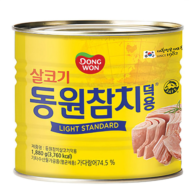 동원참치 살코기 라이트 스탠다드 덕용, 1.88kg, 1개