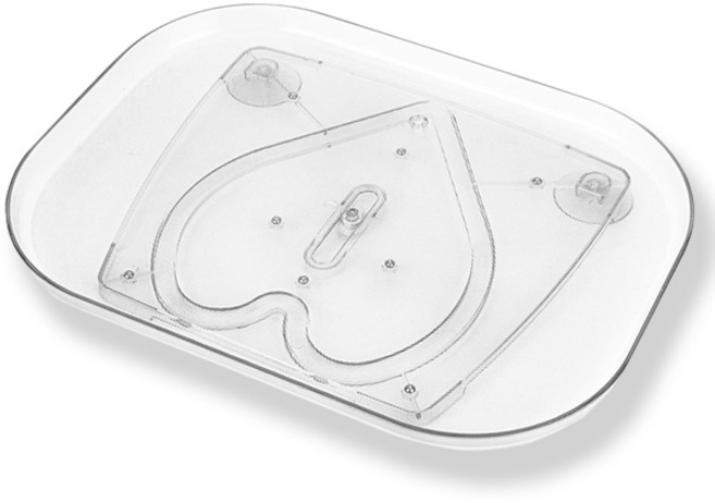 라라하우스 넬리 투명 정리 회전 트레이, 1개