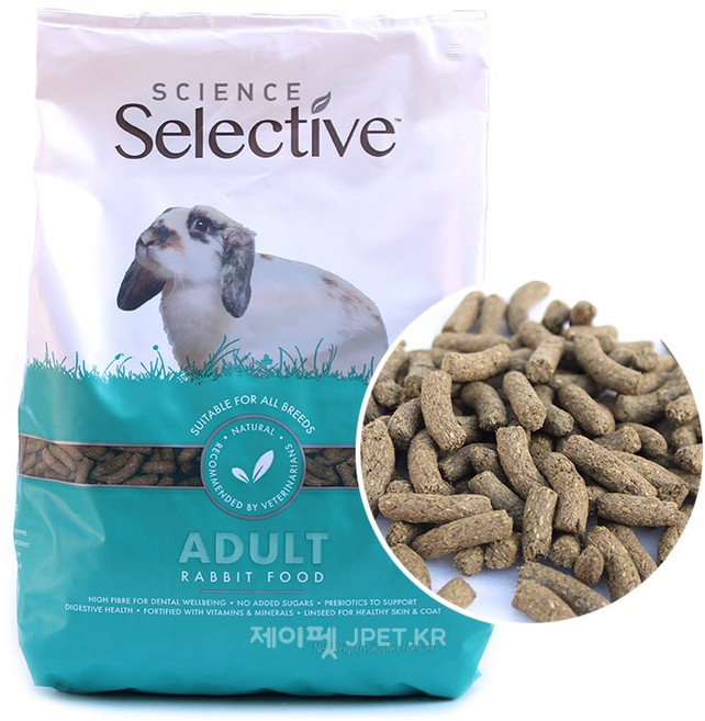 제이펫 슈프림펫 사이언스 셀렉티브 어덜트 토끼사료, 1.8kg, 1개