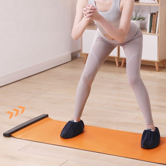 실내 홈스케이팅 슬라이딩매트 논슬립 홈케이팅 보드, 슬라이딩보드(오렌지140cmX50cm)