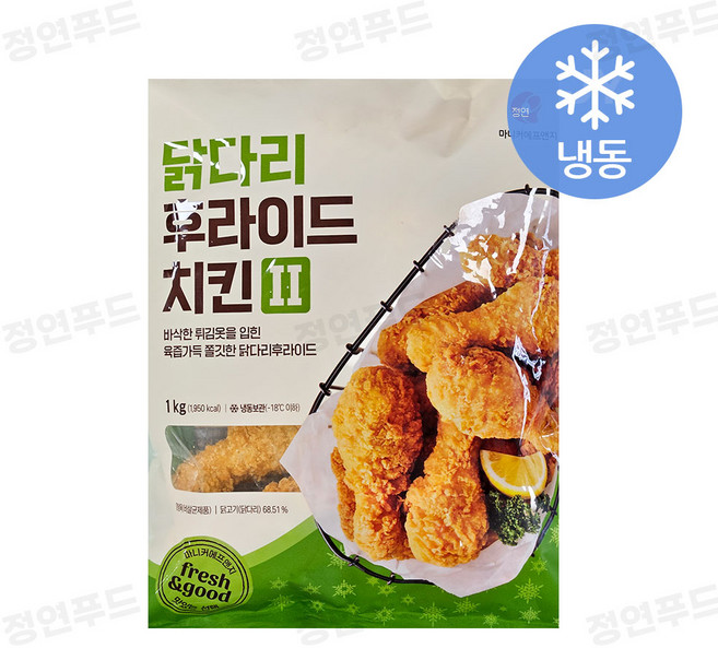 [피자다] 마니커 닭다리후라이드치킨, 1kg, 1개