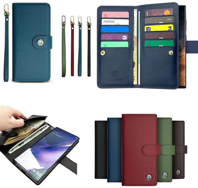 갤럭시A90 5G 케이스 A908 천연 소가죽 (타빌드니 2종) 카드 지폐 수납 포켓 지퍼 더블 슬림 자석 지갑 커버 (손목 스트랩 팔목 줄 고리 포함)