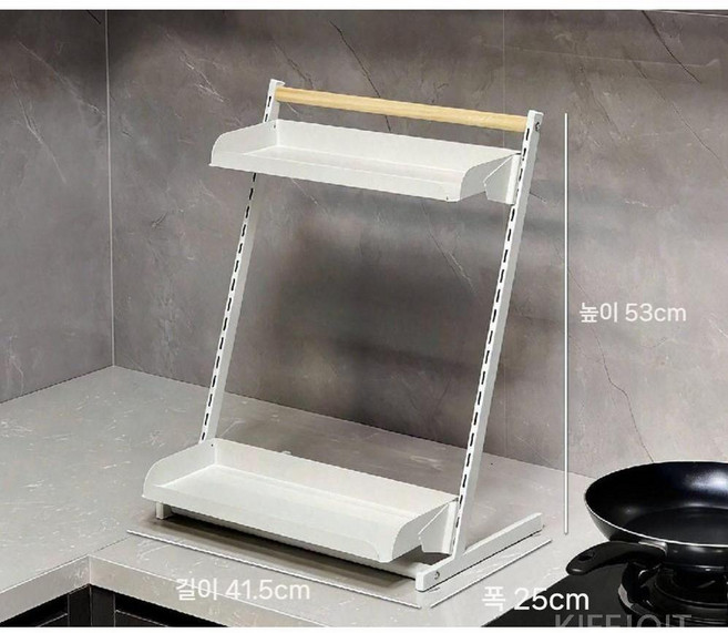 유용한 책상 화장품 선반 제니오숲, 더블 화이트