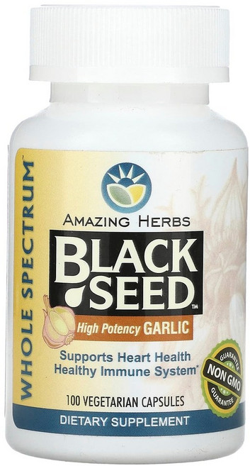 어메이징허브 블랙커민씨드 갈릭 100정 티모퀴논 블랙시드, 1개