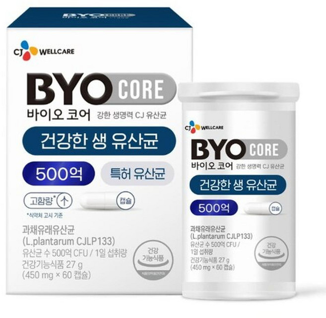 BYO 코어 건강한 생유산균 500억, 60정, 2개