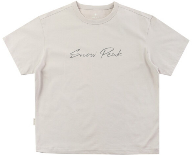 [스노우피크] 여성 에어로쿨 여성 레터링 반팔 티셔츠 S25MWFTS73 SE