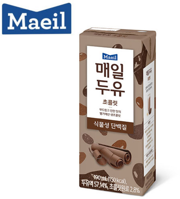 매일유업 매일두유 초콜릿, 190ml, 12개
