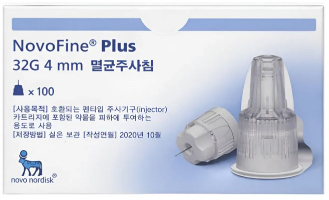 노보파인 인슐린펜니들 32G 4mm 100개입 주사바늘 당뇨혈당관리침, 1개
