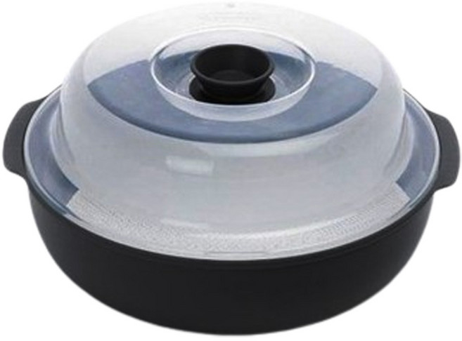 레몬글라스 전자레인지 찜기 V2 특대 2.6L, 1개, 블랙