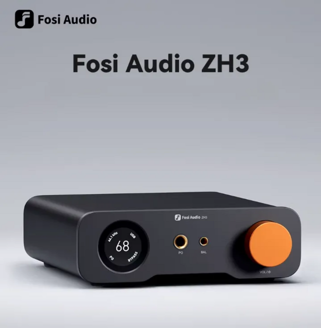 FOSI AUDIO 포시오디오 테스크탑 헤드폰 앰프 ZH3 고출력 dac 밸런스 디코더 올인원, 블랙, ZH3버전