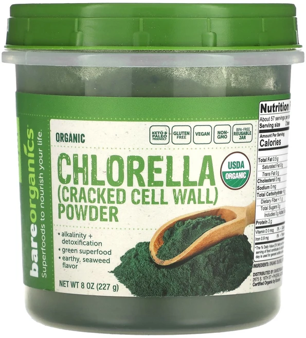 매우편하고 BareOrganics 유기농 클로렐라 분말 227g(8oz) 끝내주게잘나가는상품, BareOrganics유기농클로렐라분말227g8oz, 227g, 1개 - 쿠팡