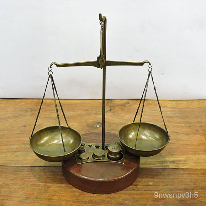 進口特色工藝品黃銅天平擺件 複古老舊創意家居裝飾品