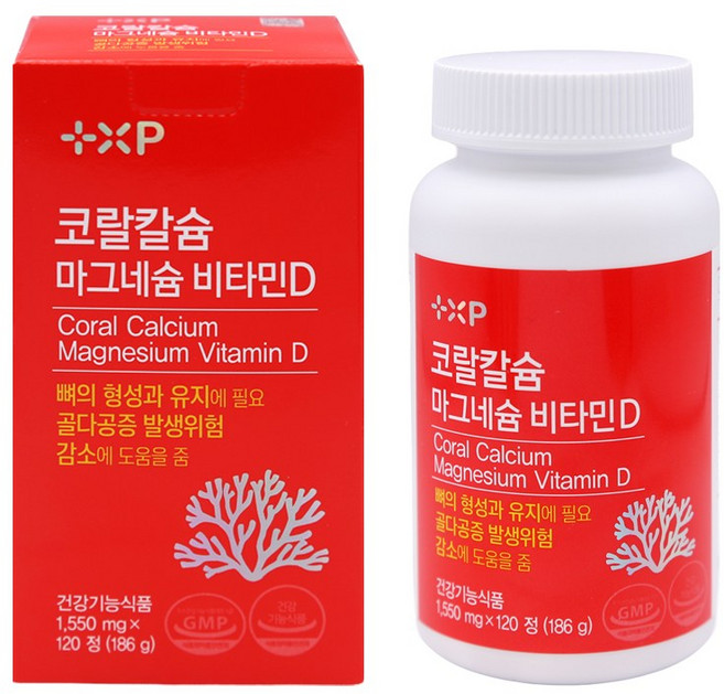 코랄칼슘 마그네슘 비타민D 칼슘영양제 뼈건강 칼슘 미네랄 보충제, 1개, 120정