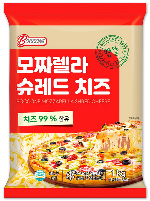 보꼬네 자연 99% 모짜렐라 슈레드 치즈 1kg, 1개