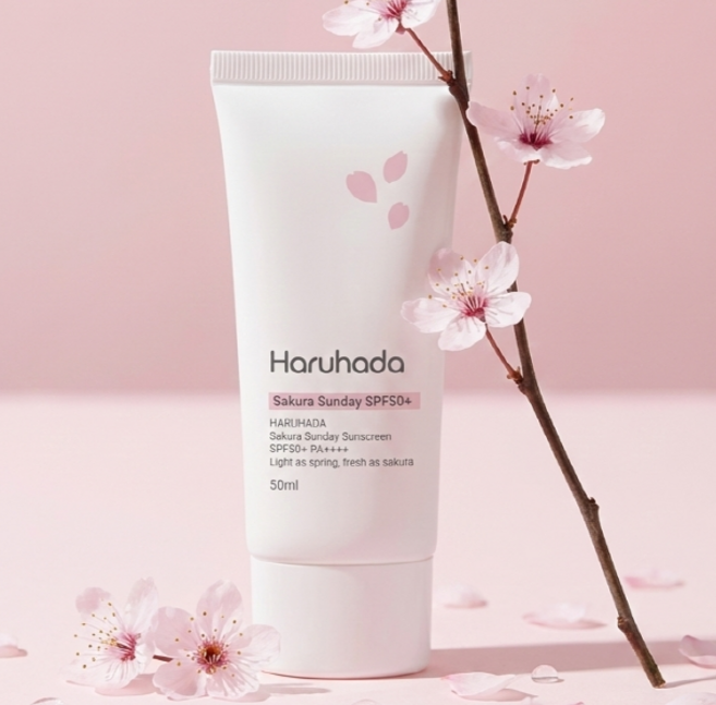 하루하다 벚꽃 톤업 광채 선크림 SPF50+ 안티에이징 주름개선 미백, 1개, 50ml