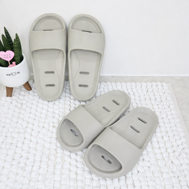 발편한 문에 안걸리는 발등낮은 미끄럼방지 국산 욕실화, 2개, 빈티징베이지