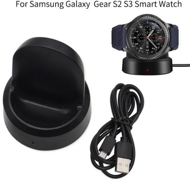 삼성 호환 갤럭시 스마트 워치용 무선 충전기 기어 S3 클래식 프론티어 고속 베이스 독