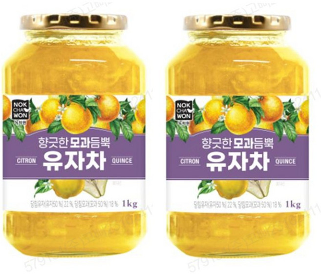 녹차원 간편한 [녹차원] 향긋한 모과듬뿍 유자차 1kg, 2개, 1개입