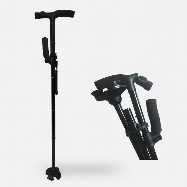 유틸리브 접이식 LED 4발 지팡이, 1개