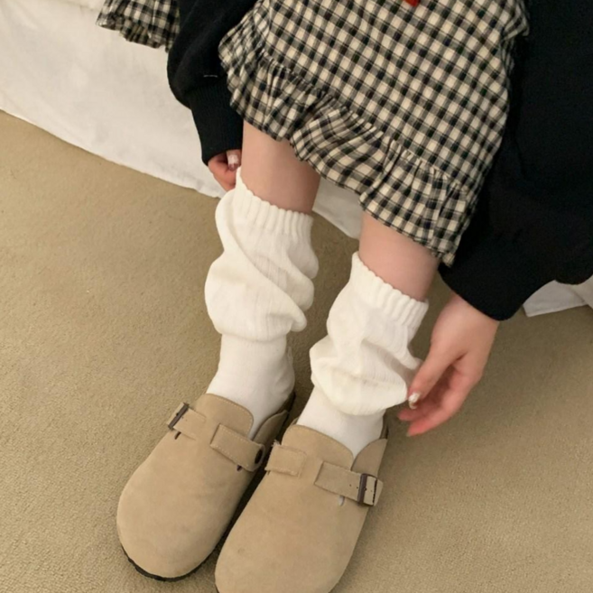 블루씨티 루비 벌룬 니트 시보리 루즈삭스 장목 양말