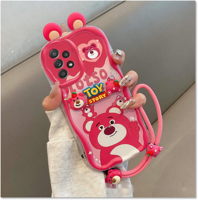 나무나라 갤럭시 S25FE A17 A07입체 캐릭터 귀 웨이브 젤리 케이스 CY295