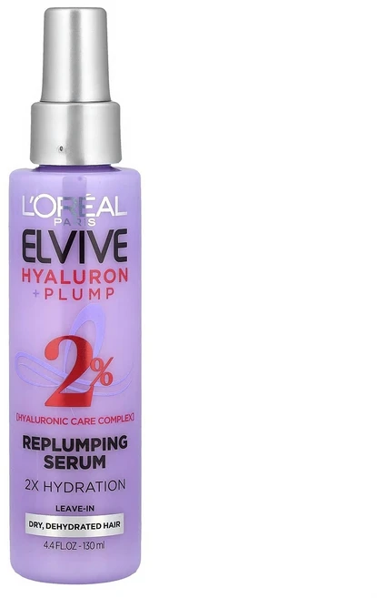 로레알 Elvive 히알루론 + 플럼핑 탄력 강화 세럼 건성 모발용 130ml(4.4fl oz) LOE-66621, 130ml, 1개 - 쿠팡
