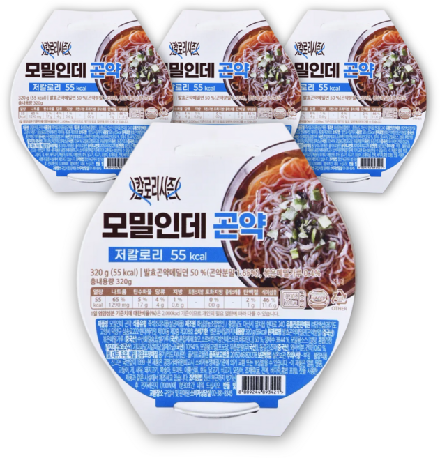 10위 - 칼로리시즌 모밀 인데 곤약 55kcal 저칼로리 곤약면, 4개, 320g