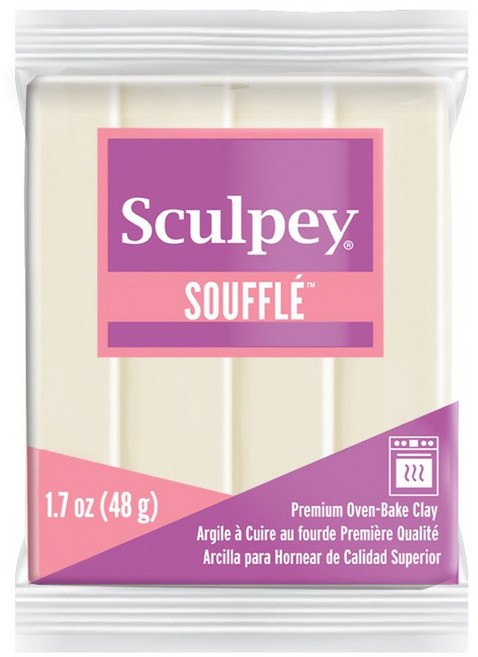스컬피 수플레(souffle) 48g 폴리머클레이 (oven-bake clay), 아이보리 (Ivory)
