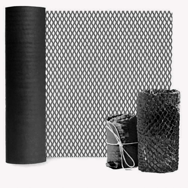 벌집 종이 포장지 / 완충재 충전재 선물포장 포장재 20M x 30cm / 종이 뽁뽁이, 1개, 블랙 친환경 포장지 버블종이