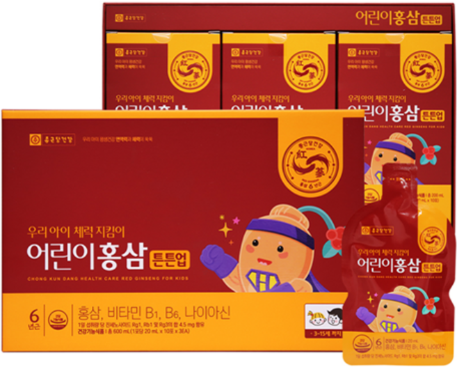 [종근당건강] 어린이홍삼 1박스 (면역력), 30회분, 30개