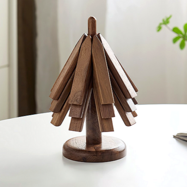 오어브랜드 센스있는 집들이 선물 우드 냄비받침, 1세트, 원목