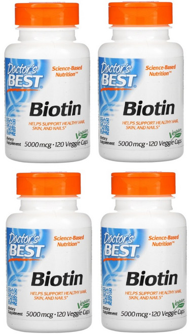 닥터스베스트 비오틴 5000mcg 베지 캡슐, 120정, 4개