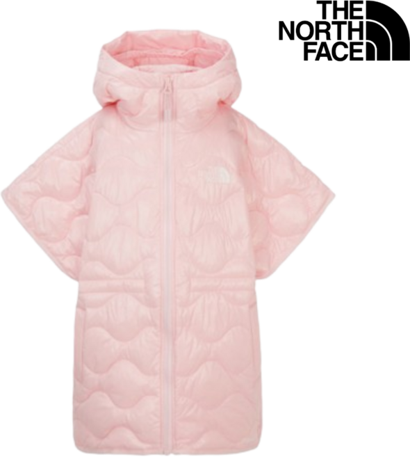 [매장발송] 노스페이스 키즈 여아 패딩 판초 등하교 주니어 어린이 초등학생 방한 아우터