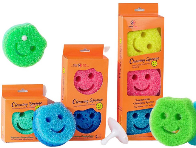 픽리움 스마일 수세미 흡착홀더포함 랜덤발송, 1세트, 3개입