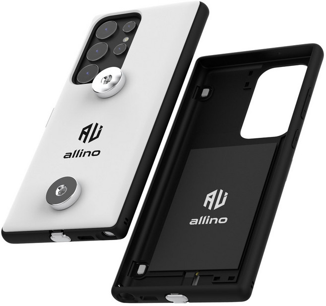 알리노 퍼펙트 핏 오토바이 자석 충전케이스 배달대행 충전거치대, 갤럭시S23울트라, 화이트