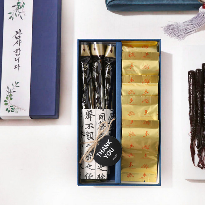 행복한홍삼 국산 고려 홍삼 정과100g+홍삼 절편100g 답례품 선물 세트 쇼핑백 포함, 200g, 1개, 감사하고사랑합니다