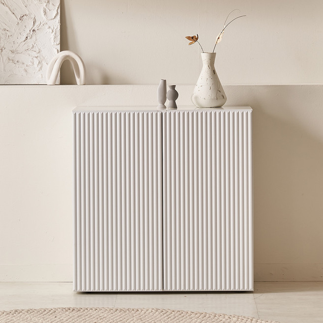 파로마 피츠 에리카 800 수납형 높은 템바보드 거실장, 화이트