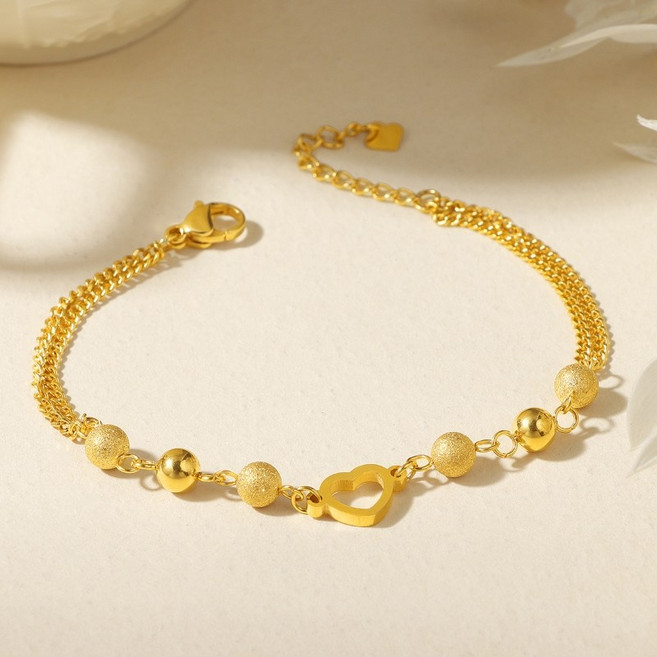 Youmi 14K 도금 고급스러운 데일리 스타일 팔찌 A-08