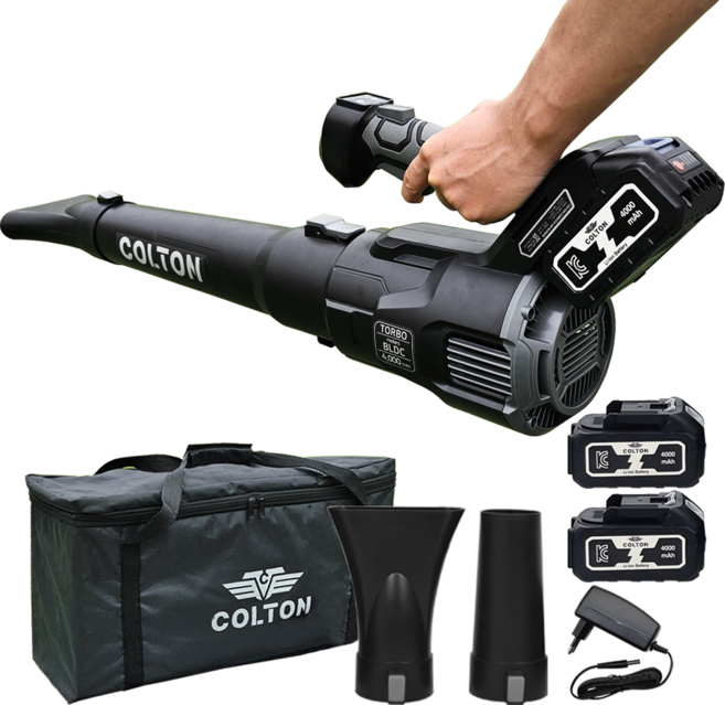 콜튼 강력 무선 송풍기 대포송풍기 낙엽 청소기 충전 블로워 5000mAh, 본품 + 배터리2개이상, 1세트