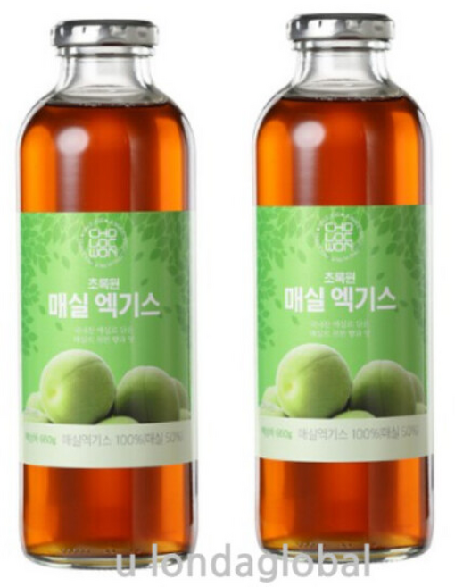 초록원 매실 엑기스 국내산 원액, 660g, 2개
