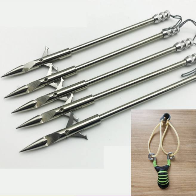 Vajra 상어다트낚시장비슬링샷액세서리사냥슈팅투석기다트스테인레스스틸화살촉, 5개, 1개