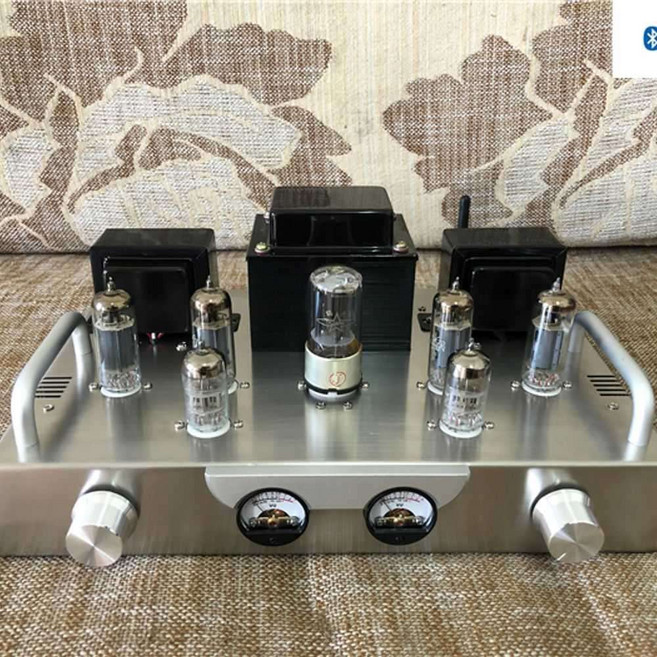 6N2 6P1 진공관 앰프 DIY 조립 키트 블루투스 오디오, 5.0 블루투스 실버 키트 포함