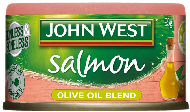 존 웨스트 올리브 오일 연어 95g John West Salmon In Olive Oil, 1개