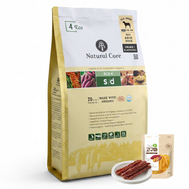 네츄럴코어 에코4 슬림다운 (다이어트용) 10kg+고구마200g+오리육포100g, 10kg, 오리, 1개
