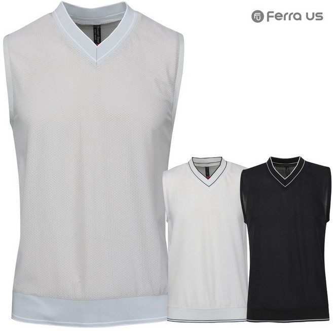 페라어스 남성 브이넥 매쉬 여름 골프조끼 CVM3MP8026