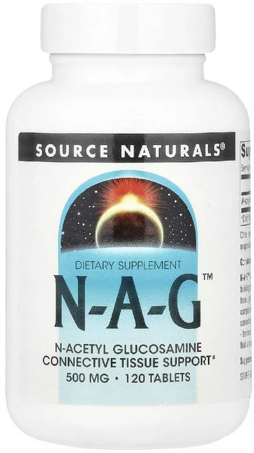 소스내추럴스 NAG N 아세틸 글루코사민 Glucosamine 500mg 120정, 1개 - 쿠팡