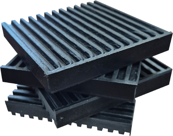 나라벨트 골 방진고무판 미끄럼방지 진동방지 패드 4개입 (10x10cm), 15mm