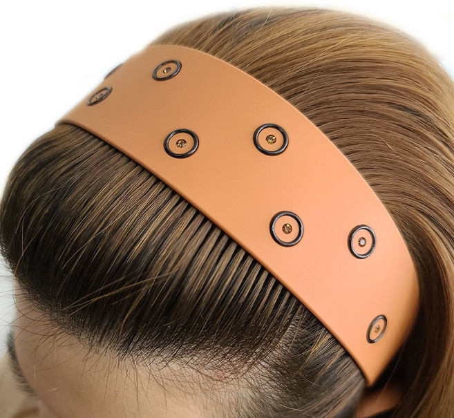 땡땡이 큐빅 넓은 머리띠 와이드 헤어밴드 여자 RINPM40 (인디오렌지)