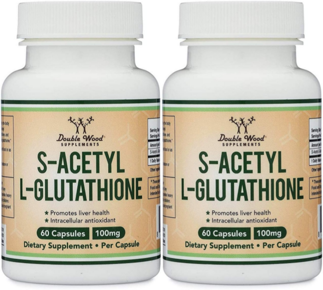 더블우드 아세틸 글루타치온 S 아세틸 L 글루타치온 S-Acetyl L-Glutathione 100 mg 60캡슐, 60정, 2개